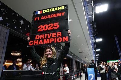 Mercedes celebrates Doriane Pin's F1 Academy championship with striking Brackley tribute