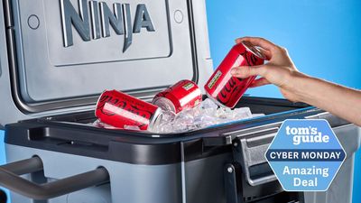 I'm obsessed with this Ninja cooler which kept my ice frozen for 5 days, and it's 25% off for Cyber Monday