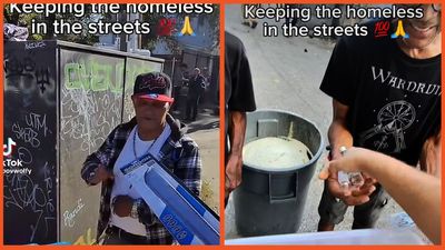 Irresponsible influencer encourages carnage by handing out machetes and booze to homeless people – he’s coming to NYC next