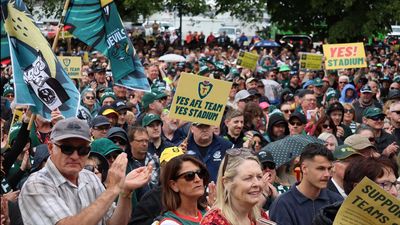 Emotions high as divisive AFL stadium gets green light