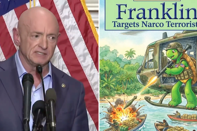 ‘He’s not a serious person’ Mark Kelly slams Hegseth over Franklin AI drug boat memes