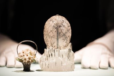 Jewel-studded Faberge egg sells for record £22.9m at London auction