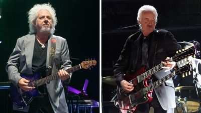 “I think Jimmy's pointing at Ed, but he motions for me to come over. He said, ‘You have something that these other guys here don't’”: Steve Lukather was hanging out with Eddie Van Halen, when Jimmy Page paid him the highest compliment