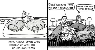 Living With Dogs Summed Up In 32 New Comics By “Off The Leash”