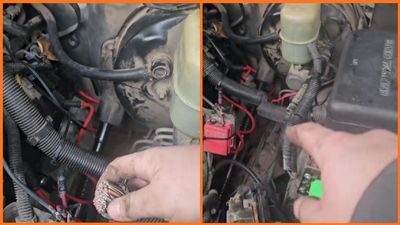 ‘Time to buy a bike I guess’: Man working on GMC Yukon slices through something he thought was a hose, but it’s far worse