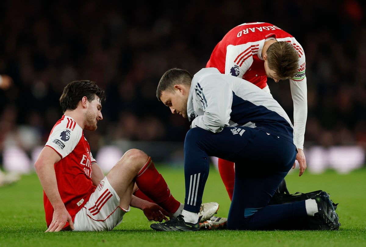 Arsenal handed Declan Rice injury scare during…