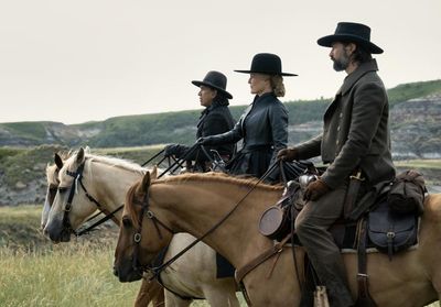 The Abandons review – Gillian Anderson’s po-faced western has some very dodgy script moments