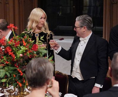 Keir Starmer shares toast with Claudia Schiffer at glitzy state banquet