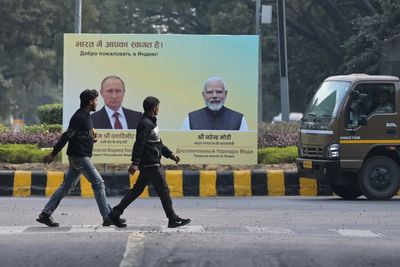 Putin arrives in New Delhi on a state visit aimed at bolstering Russia-India ties