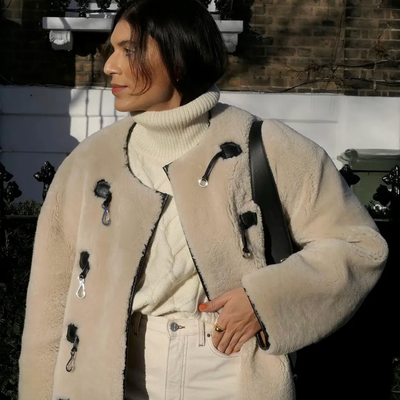 Stylish Women Can't Stop Wearing Toteme's Cosy Shearling Jacket (Again)