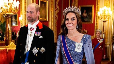 Kate Middleton's tiara was the crowning glory of her icy blue Jenny Packham dress for German State Banquet