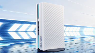 This tiny white tower packs an RTX 5060 GPU and a Ryzen 9 8945HX CPU, but looks nothing like a mini PC