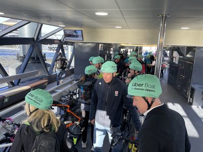 Ride on time! New 'green' ferry can transport 100 cyclists across River Thames every 10 minutes