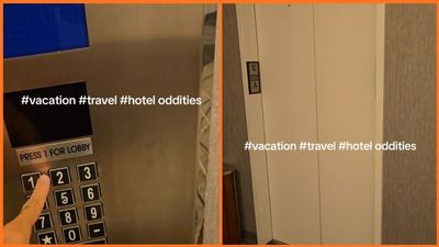 Man walks into hotel elevator expecting to push a button. Then he notices the walls and realizes this isn’t a normal ride