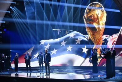 Photos of the FIFA World Cup draw for the 2026 soccer tournament