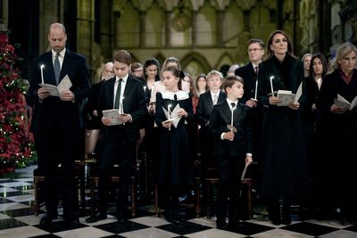 Princess Kate joined by George, Charlotte and Louis for rare public outing at annual carol service