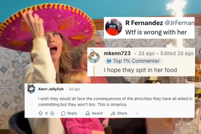 Kristi Noem blasted for wearing sombrero at Mexican restaurant despite her push for more deportations