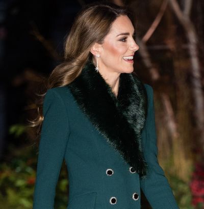 Princess Kate Goes Full-On Festive in a Fur-Trimmed Green Coat at Carol Concert