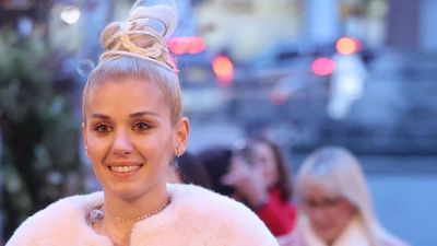 Thought pastels were just for spring? Katie Melua's sugary pink dress for Together at Christmas proves otherwise