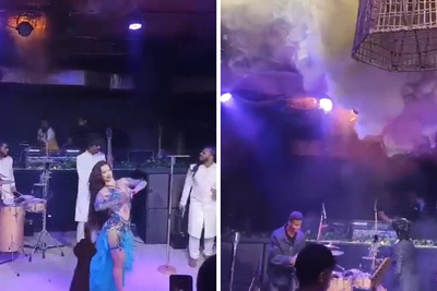 Moment Goa nightclub fire breaks out and spreads rapidly is captured in crowd footage