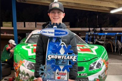 Keelan Harvick becomes the youngest Snowflake 125 winner in history at 13