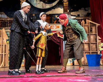 Pinocchio review – full-tilt family musical swaps Collodi’s darkness for heartwarming lessons and humour