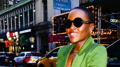I usually opt for merry shades of red and gold at this time of year, but Lupita Nyong’o in her festive green co-ord has me reconsidering