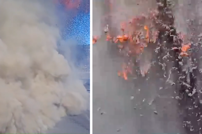 Volcano camera captures its own destruction as Kilauea erupts