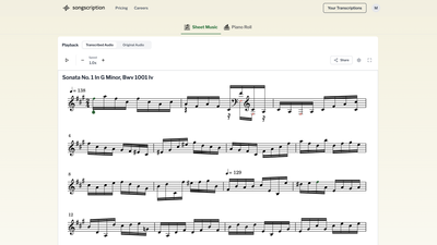 "Humans will be doing all the serious music transcription for the foreseeable future": Songscription review