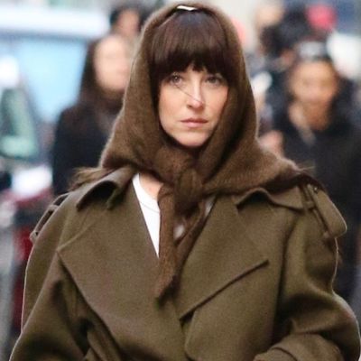 The New York City-Approved Triangle Scarf Trend Wins Over Dakota Johnson With a $750 The Row Rendition