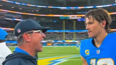 Jim Harbaugh Shook Nick Sirianni’s Hand and Then Screamed in Justin Herbert’s Face