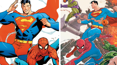 Superman and Spider-Man are crossing over next year, and it looks perfect
