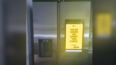 Woman hospitalized after surrealistic Apple TV’s Pluribus ad on her fridge seemed to speak directly to her