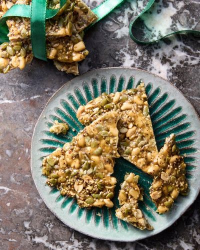 Christmas food gifts: Gurdeep Loyal’s recipes for Mexican-spiced brittle and savoury pinwheels