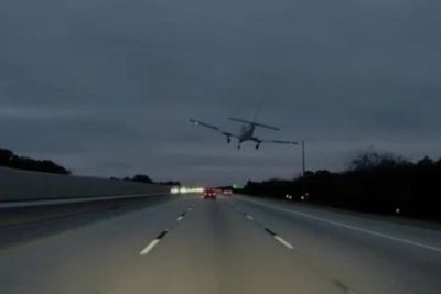 Plane crashes on top of car during emergency landing on Florida highway