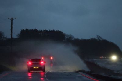 Lorries overturn in high winds as Storm Bram travel disruption continues