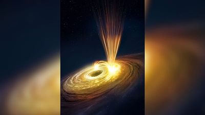 Astronomers observe never-before-seen gusts of wind from a black hole in a distant galaxy