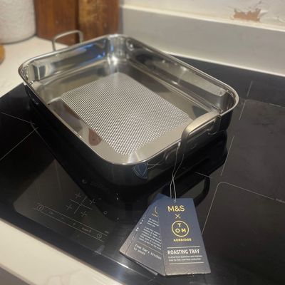 Tom Kerridge has designed the perfect roasting tray for potatoes with M&S – its honeycomb surface helped me make my best ever roast dinner