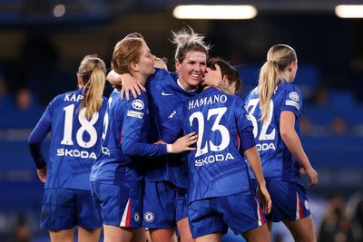 Chelsea hit Roma for six but Manchester United slump to Lyon defeat in Women’s Champions League