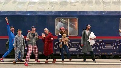 Europeans are turning up to railway stations in their pyjamas to protest cancelled night trains