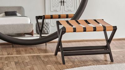 I’m Calling It — A Luggage Rack Is the Most Chic Addition to a Guest Bedroom That'll Make It Feel Like a 5-Star Hotel