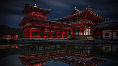 Taken with a 61MP resolution specialist camera, this dark and moody vision of a Japanese temple transforms a postcard favorite into fine art​