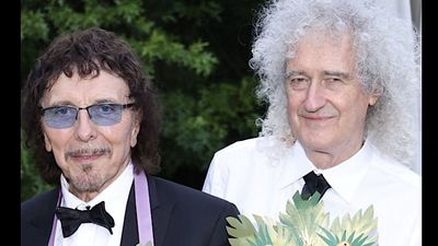 "Christmas came early!" Queen's Brian May gifts best friend Tony Iommi from Black Sabbath a unique bespoke present, two years in the making