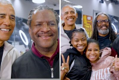 Obama revisits old barbershop to get a haircut during Chicago trip