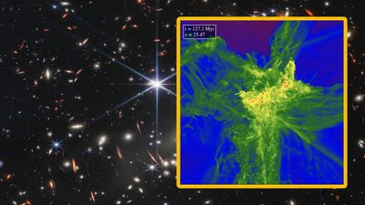 James Webb telescope spots 'monster stars' leaking nitrogen in the early universe — and they could help solve a major mystery