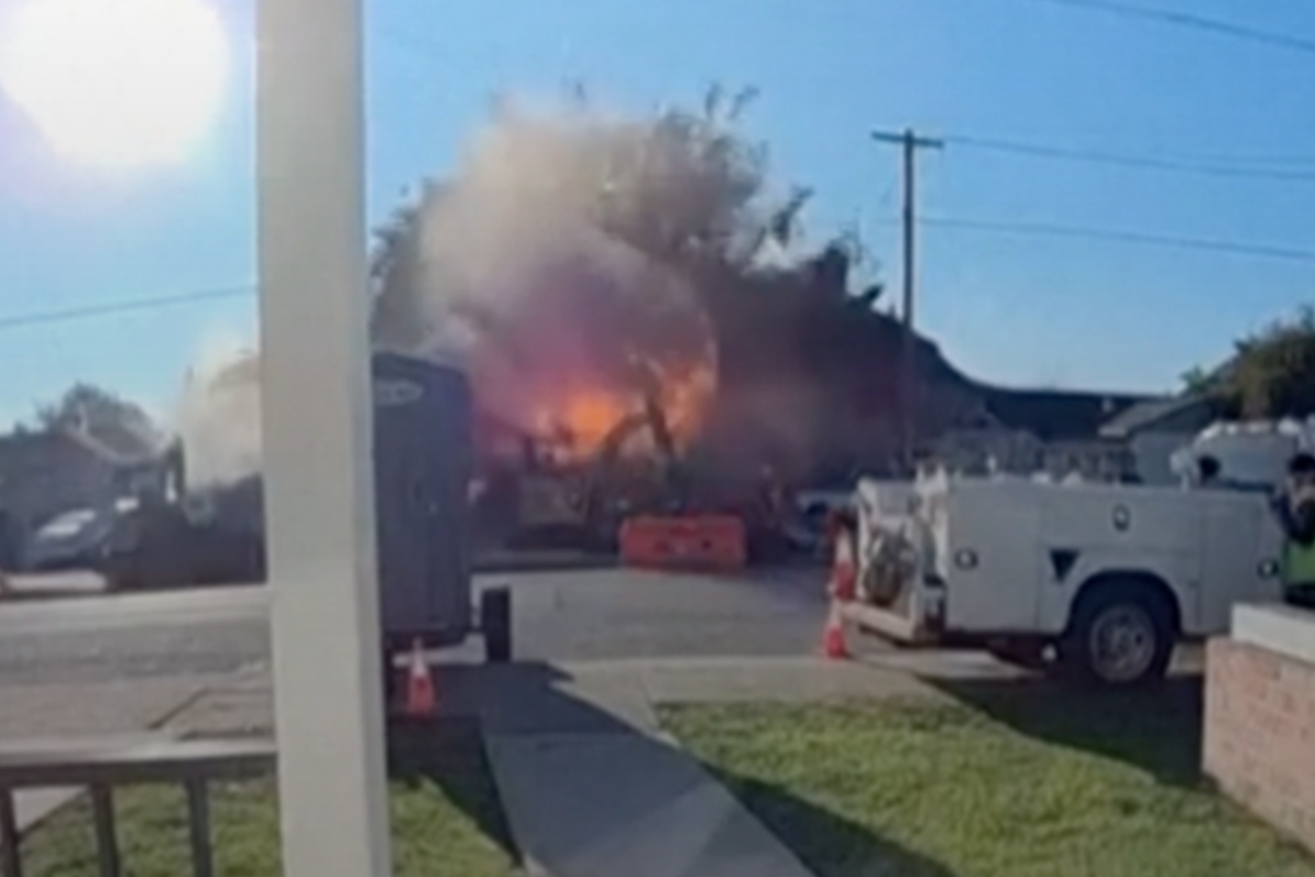 Doorbell video captures moment house blown to pieces…