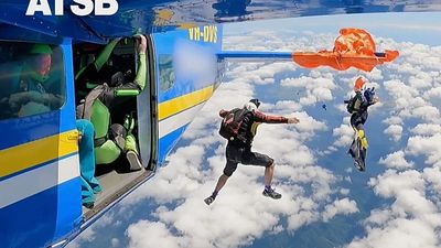 Skydiver dangles at 4,500 metres after parachute catches on plane’s tail