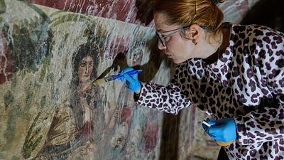 Rare fresco of Jesus as Good Shepherd discovered in Turkish tomb