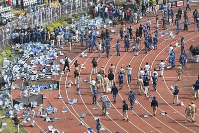 Chaos erupts during Lionel Messi’s India tour as angry fans chuck chairs on pitch