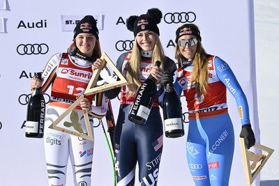 Lindsey Vonn denied downhill double gold by Germany’s Emma Aicher